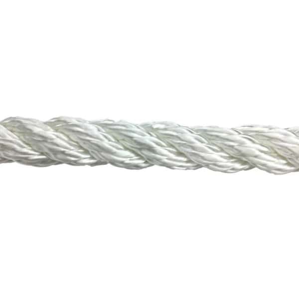 Wholesale 18 Mm 20 Mm 22 Mm White 3 Strand Nylon Rope Cordage String With Eye Splice