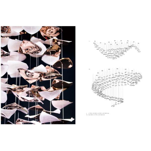 Custom-Made Large Foyer Chandelier Lighting Glass Art Design Banquet Light Crystal Chandelier