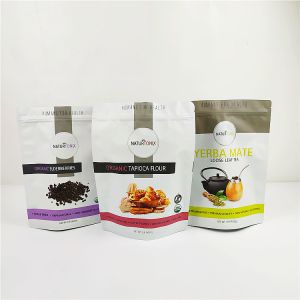 China Gravure 120mic Laminated Stand Up Hologram Bags VMPET MOPP Plastic Packaging Bag on sale