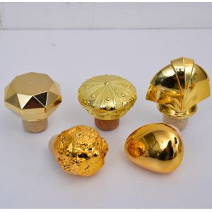 China Custom Size T Shape Glass Bottle Stopper For Non Spill Gin Whiskey Vodka on sale