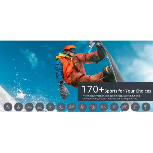 DM76 2025 Outdoor GPS Smart Watch with 1.32Inch AMOLED Display & 5ATM Waterproof