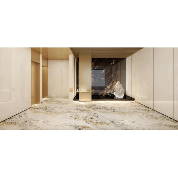 Buy AAA Grade 900x1800mm Polished Glazed Porcelain Tile Light Yellow at wholesale prices