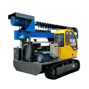 Ground Screw Helical Construction Pile Drilling Machine With 4105 Turbocharged