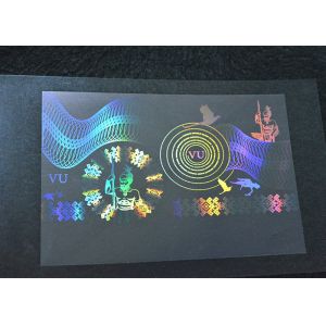 Transparent Holographic Security Stickers Double Layer Strong Adhesive
