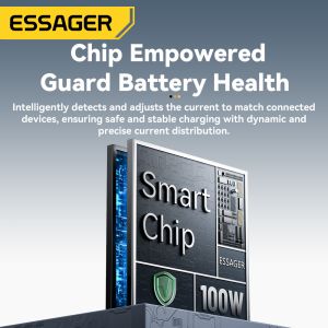 ESSAGER ES-X70 4 in 1 USB A/C to C/L Charging Data Cable PD and QC Charging for