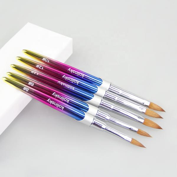 Professional Acrylic Liquid for Nail Art Pen Brushes UV Gel Nail Kolinsky Acrylic Powder Nail Art Brush Manicure Different Type