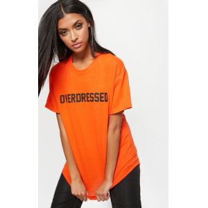 Overdress ladies printed T shirt with O neck