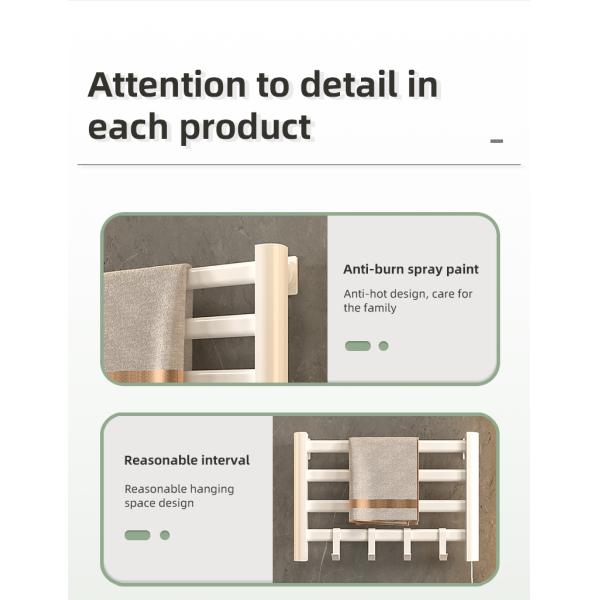 Three-layer Modern Design Steel Bathroom Heated Towel Warmer Rail Electric 1000 400
