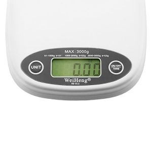 White / Orange High Precision Kitchen Scale 5kg Max Capacity