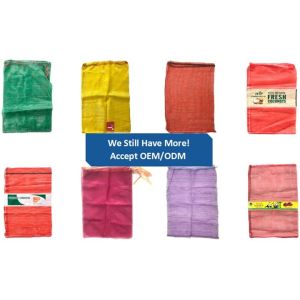 50*80 Circular Mesh Bag for Onion Hdpe Material 20kg Net Bag L-sewing and Mouth