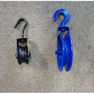 Heavy Duty Cast Iron hook Pulley Black Block Pulley With Cargo Hook