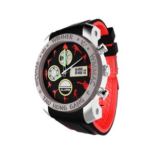 Plexiglass Mirror Analog Digital Sports Watch Electronic Movement With Alarm