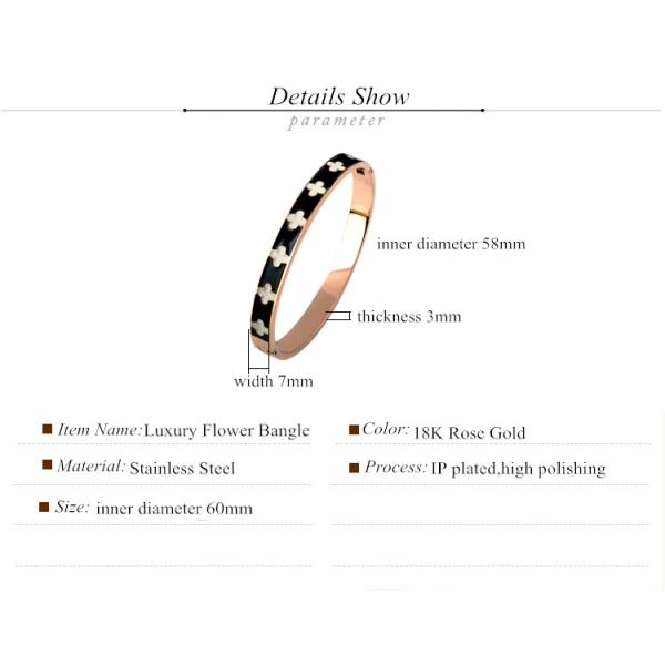 Ladies Fashion Jewelry Stainless Steel Four Leaf Clover Bracelet, Shape of small bear bangle