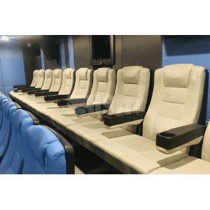 Steel Leg Push Back Commercial Theater Seating For Music Hall