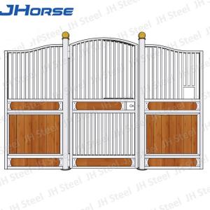 Quality High quality fancy horse stable swing front door in black coating for sale