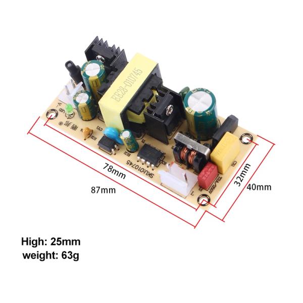 AC/DC Converter Board Mount 12V3A/24V1.5A Power Supply Module for Standard Mounting