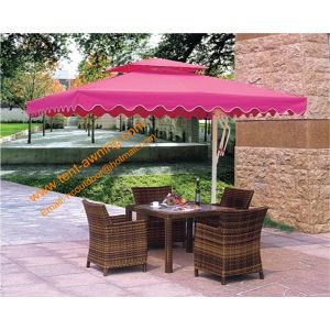 Square Shape UV Protection Waterproof Aluminum Side Post Garden Umbrella