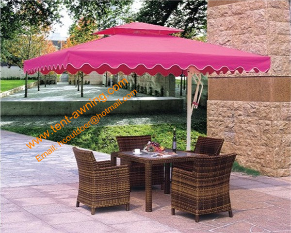 Square Shape UV Protection Waterproof Aluminum Side Post Garden Umbrella