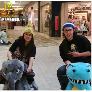 Hansel shopping mall motorized plush riding animals adult can ridee on electric