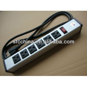 aluminium alloy UL approved American 6-outlet power strip, surge protector with