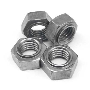 2B Stainless Steel Hex Nut Corrosion Resistant Hex Weld Nut 1/4 Inch