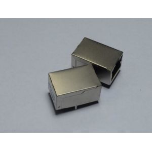 Tab Down Ethernet 10 Pin RJ45 Connector PCB Mount With Integrated Transformer