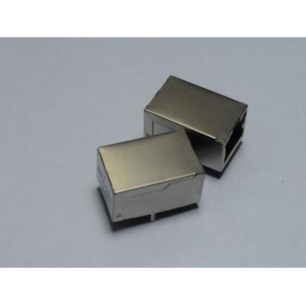 Tab Down Ethernet 10 Pin RJ45 Connector PCB Mount With Integrated Transformer