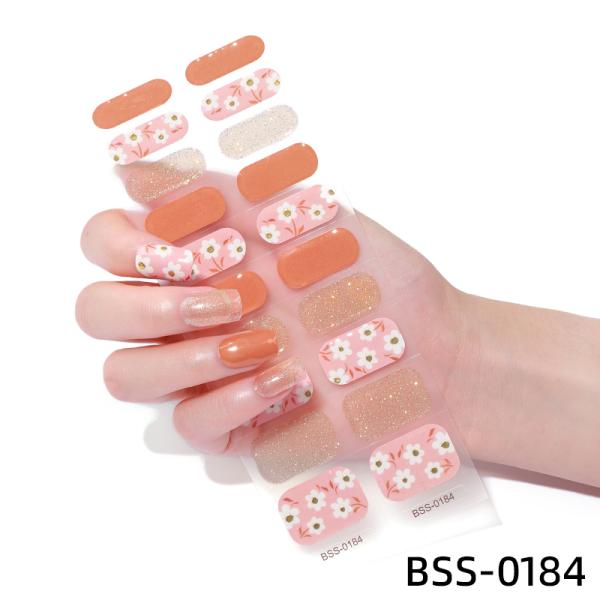 Custom-made 3D Semi Cured Gel Nail Sticker Popular Custom-made Korea Style Design