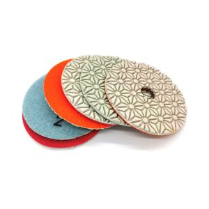 Thickness 3mm Dry 3 Step Vitrified Diamond Polishing Pads 100mm
