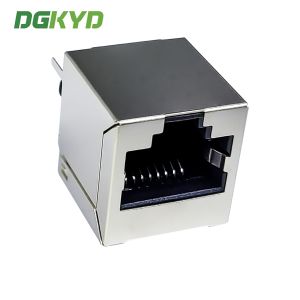 RJ45 Vertical Connector With 180 Degree Ethernet Port, 8P8C With Light And