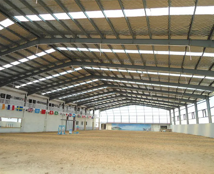 Buy Wide Span Galvanized Steel Frame Building Painted Surface Metal Warehouse at wholesale prices