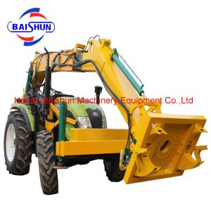 Electrical Pole Install Machine With Post Hole Digger Earth Auger