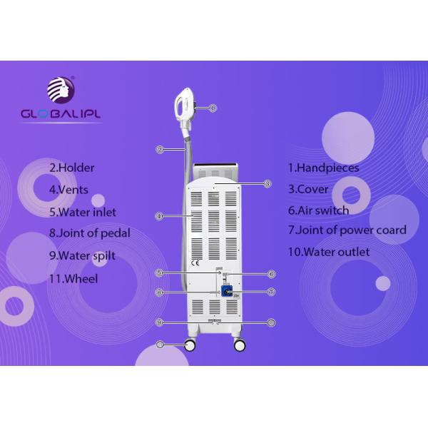 4000W SHR SSR Beauty Machine , Laser Hair Removal Equipment 10" LCD Display