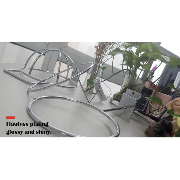 Chrome plated wire hat/ball display rack hook-h00004