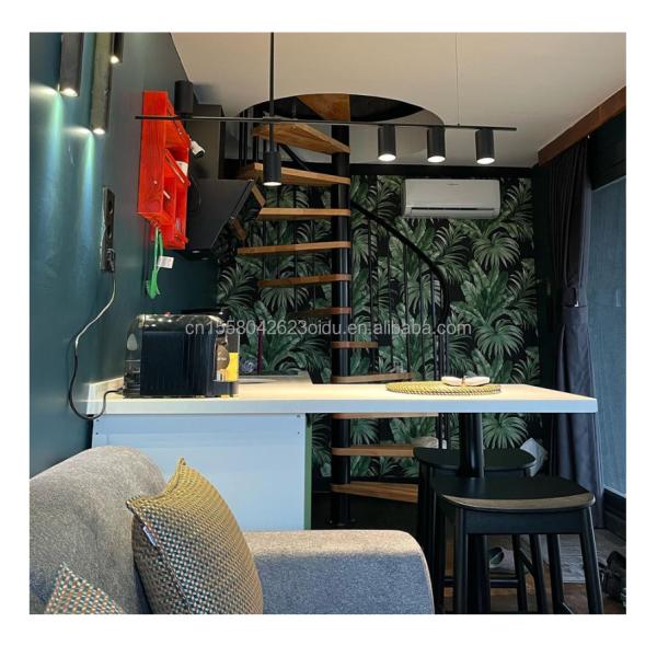 Customized Color 40ft LOFT Family Style Mobile House with Prefabricated Steel Structure and Wooden Exterior Wall