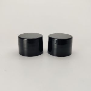 Black PP 20mm Screw Cap , Non Spill Plastic Bottle Lid