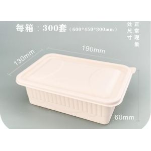 Take Away Fast Food, Compartment Packing Box, Containers, Starch Biodegradable,
