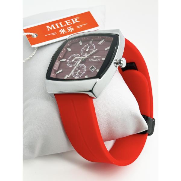 Water Resistant Men's Silicone Watches Quartz Movement Custom Logo