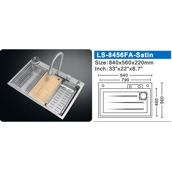 Buy Rain Waterfall Stainless Steel Kitchen Sink 304SS Undermount Single Bowl at wholesale prices