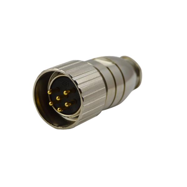 PA66 M23 Connector Male Straight Plug IP67 20A Waterproof Connector