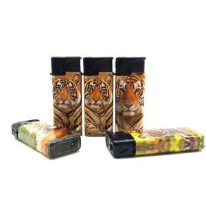 Custom Print Carton Windproof Electric Cigarette Lighter Refillable and