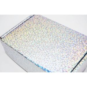 OEM Rainbow Neon Iridescent Holographic Corrugated Folding Packaging Subscriptio