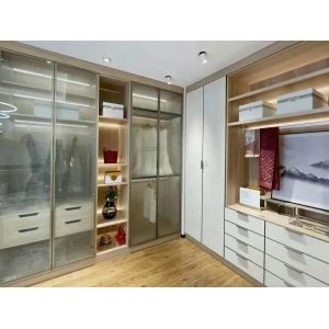 4M Walk In Closet Wardrobe Full Height Steel Swing Door Cabinet With Shoes Rack
