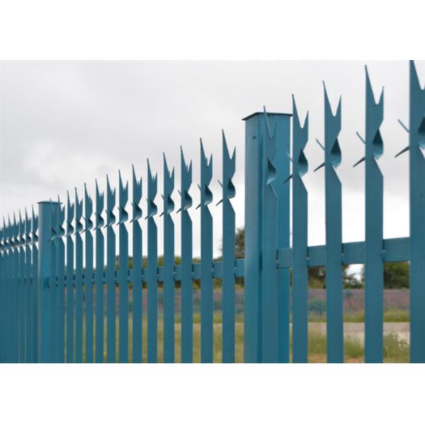Buy PVC Coated Metal Triple Spike Garden Palisade Fencing 1-6m Height W Pale 65mm at wholesale prices