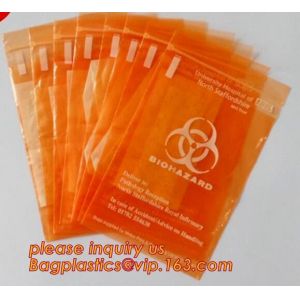Biodegradable Biohazard Specimen Bag, Biohazard Specimen Transport Bag, Medical