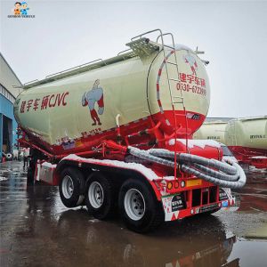 Quality Construction Building Bulk Cement Tanker Semi Trailer With Compressor for sale