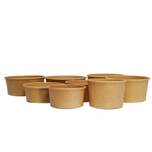 Wholesale customized eco-friendly and biodegradable kraft paper salad takeaway