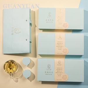 High End Tea Packaging Box Empty Gift Box For Small Can Tea Floral Tea And