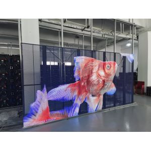 Wafer Chip Transparent LED Panel , High Visibility Transparent LED Screen