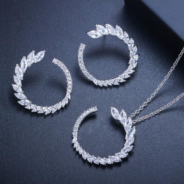 Buy Fashion Wedding Bridal Jewelry Sets Crystal Antique Bronze Jewelry Set Necklace Earrings Bracelet Rings Christmas at wholesale prices